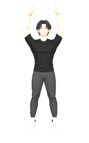 Jenu, a ShakeFit coach, mid overhead punch