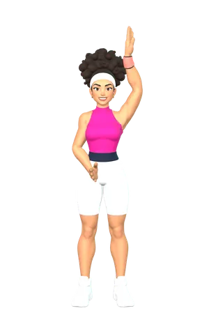 Rio, a ShakeFit coach, mid separate the hands