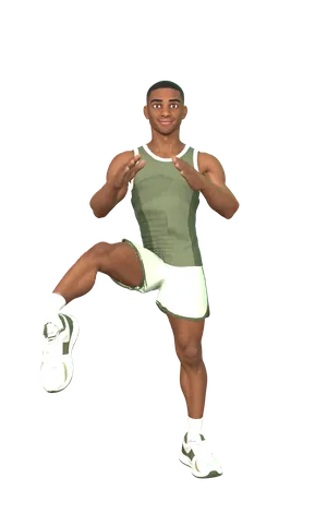 Zanu, a ShakeFit coach, mid front kick